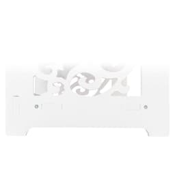 image-Wood-plastic Board Four Tiers Carved Shoe Rack White A