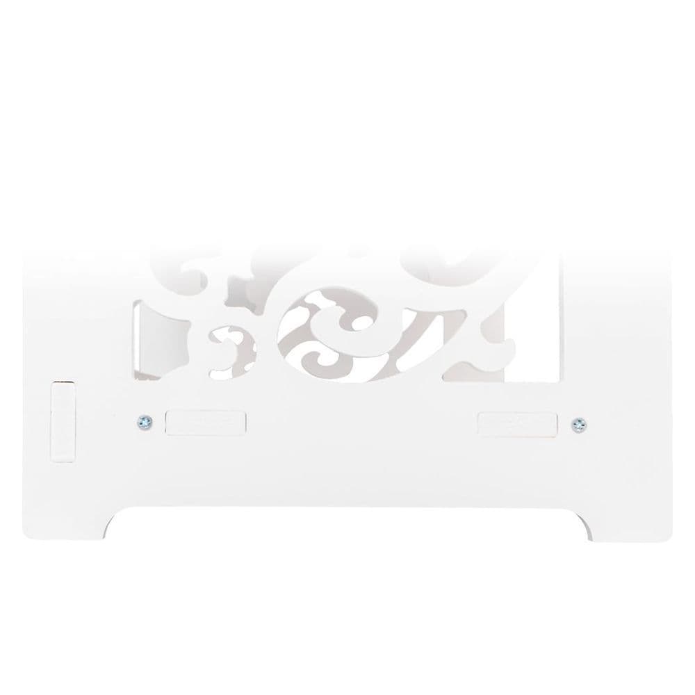 image-Wood-plastic Board Four Tiers Carved Shoe Rack White A