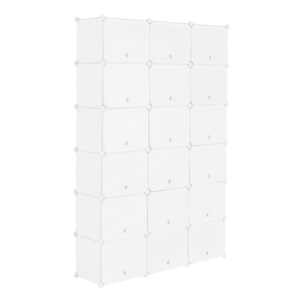image-12-Tier Portable 72 Pair Shoe Rack Organizer 36 Grids Tower Shelf Storage Cabinet Stand Expandable for Heels, Boots, Slippers, White