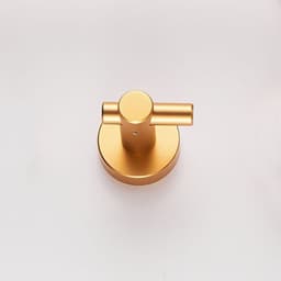 image-Round Base Wall Hanging Hook with Screws- Brushed Gold Hook, 4 Pack, for Entry Shoe Cabinet, Wardrobe Bathroom Bedroom Furniture Hardware