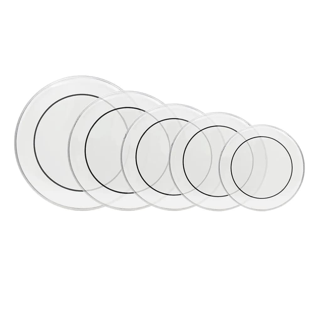 image-Drum Heads (22", 16", 14", 13", 12") Transparent