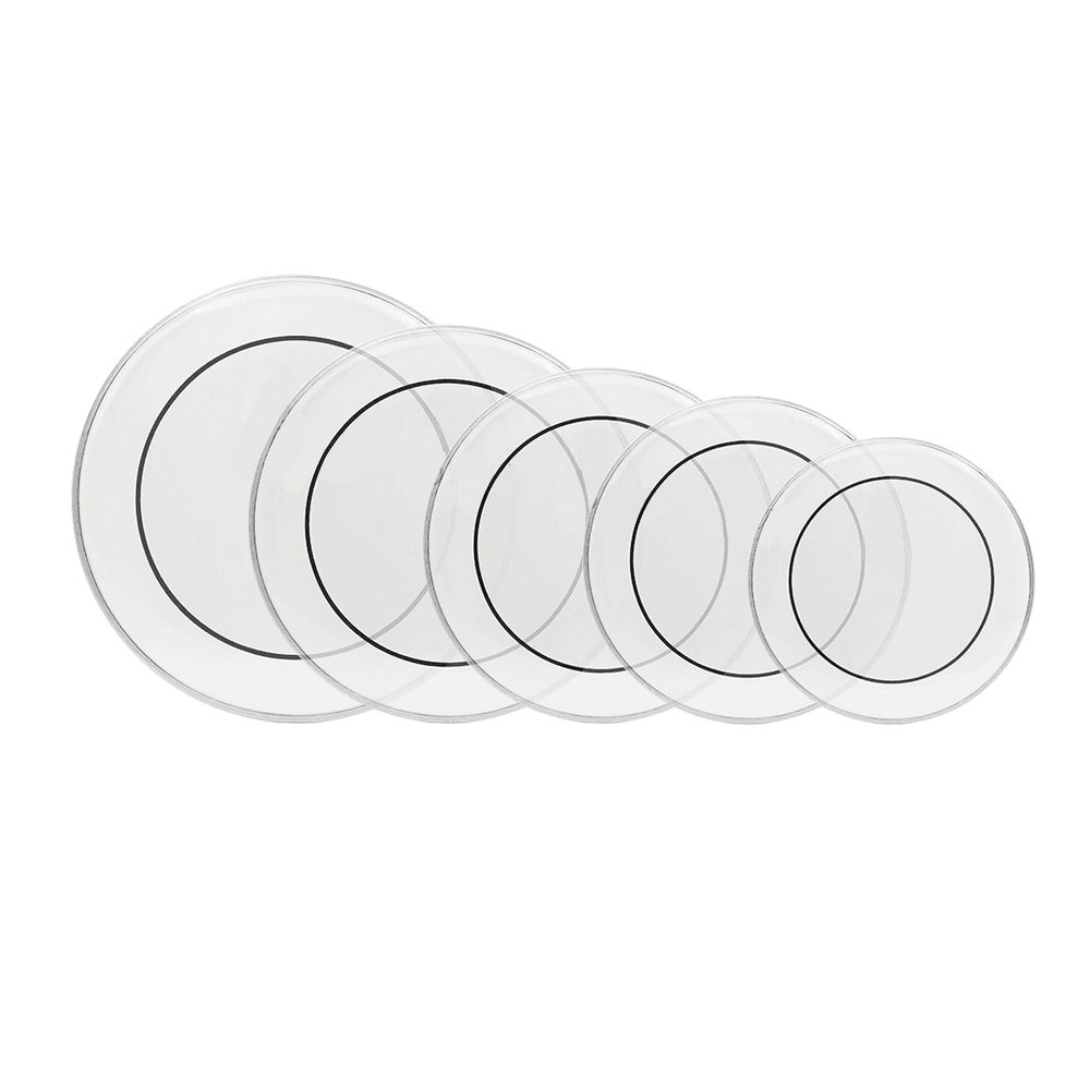 image-Drum Heads (22", 16", 14", 13", 12") Transparent