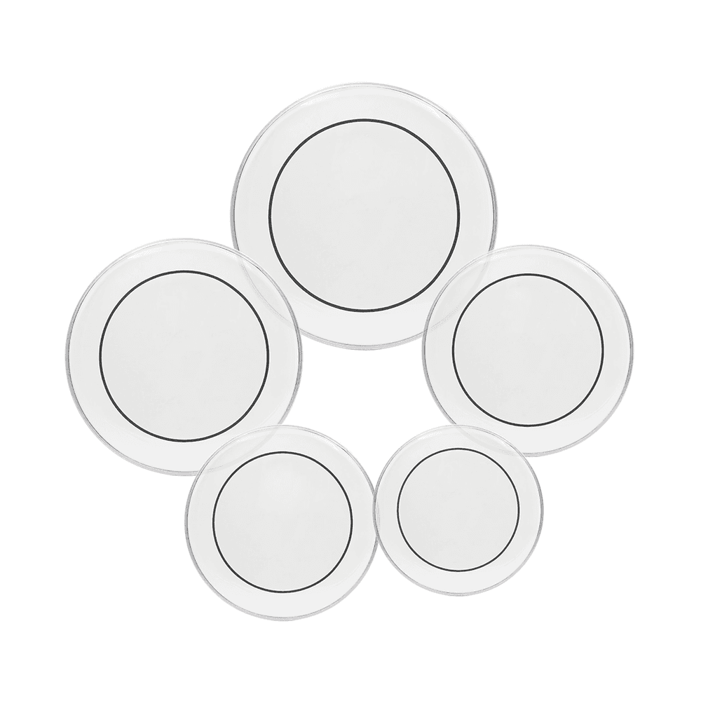 image-Drum Heads (22", 16", 14", 13", 12") Transparent