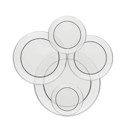 image-Drum Heads (22", 16", 14", 13", 12") Transparent