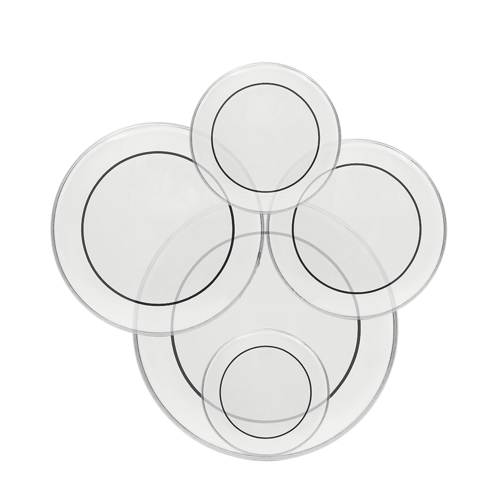 image-Drum Heads (22", 16", 14", 13", 12") Transparent