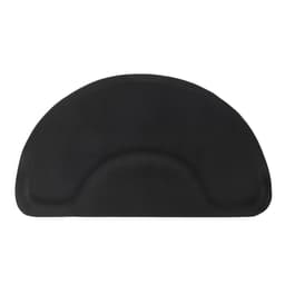 image-3′x 4.5′x 1/2" Beauty Salon Semicircle Anti-fatigue Salon Mat (Round Outside And Round Inside) Black
