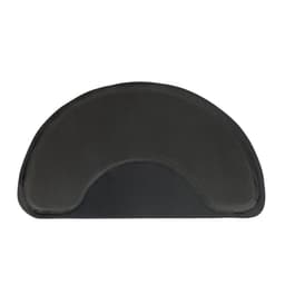 image-3′x 4.5′x 1/2" Beauty Salon Semicircle Anti-fatigue Salon Mat (Round Outside And Round Inside) Black