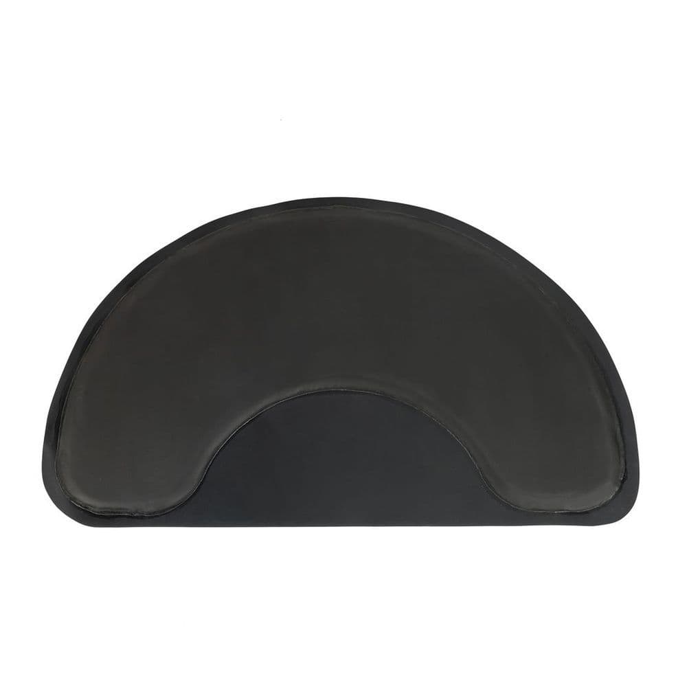 image-3′x 4.5′x 1/2" Beauty Salon Semicircle Anti-fatigue Salon Mat (Round Outside And Round Inside) Black