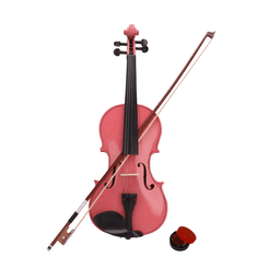 image-New 1/8 Acoustic Violin Case Bow Rosin Pink