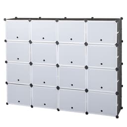 image-8-Tier Portable 64 Pair Shoe Rack Organizer 32 Grids Tower Shelf Storage Cabinet Stand Expandable for Heels, Boots, Slippers, Black