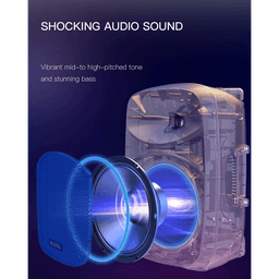 image-LAGRIMA LPS-312 Portable 15-Inch Woofer 2-Way Powered PA Speaker System Combo Set with Bluetooth/USB/SD Card Reader/FM Radio/Remote Control/Speaker Stand