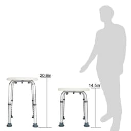 image-Medical Bathroom Safety Shower Tub Aluminium Alloy Bath Chair Bench with Adjustable Height White