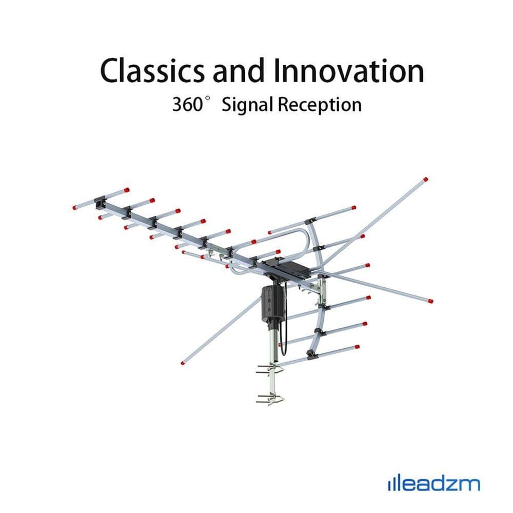 image-TA-001 360°Rotation UV 45-230MHz/470-860MHz 15-22dB Outdoorn Antenna Black