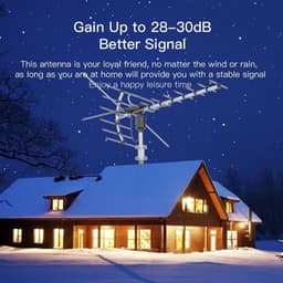 image-TA-001 360°Rotation UV 45-230MHz/470-860MHz 15-22dB Outdoorn Antenna Black