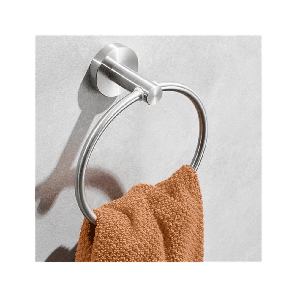 image-High Quality Rustproof 304 Stainless Steel Brushed Silver Polishing Bathroom Accessories Set Robe Hooks Towel Ring Bar Toilet Paper Holder Tissue Rack