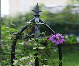 image-6.2ft Garden Obelisk Trellis,Lightweight Rustproof Plastic Coated Metal Tall Tower Trellis Stand,Black