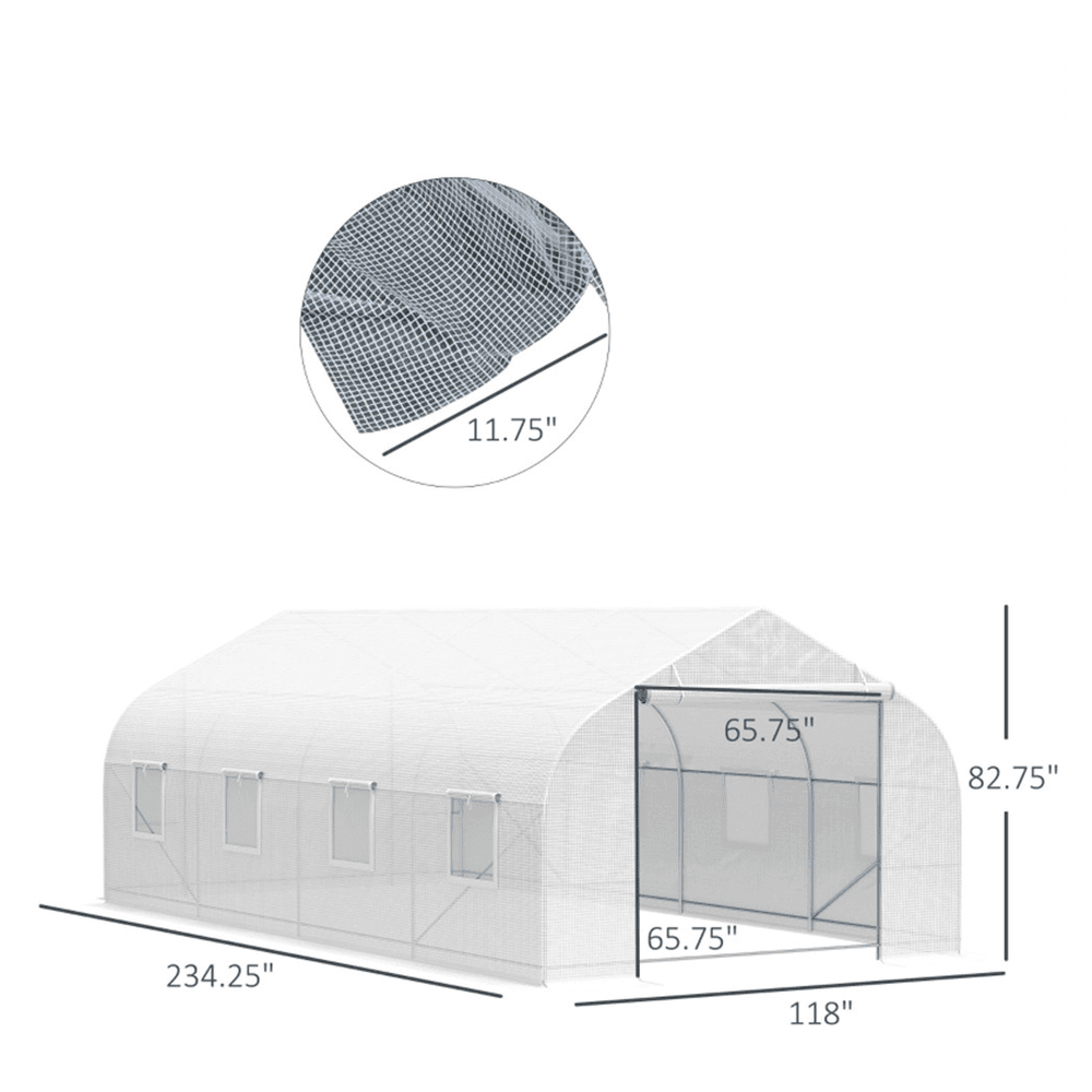 image-20' x 10' x 7' Greenhouse Walk-In Warm House