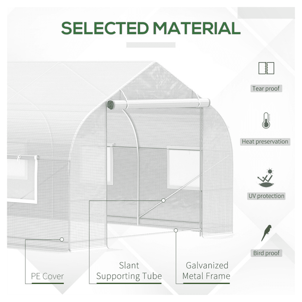 image-20' x 10' x 7' Greenhouse Walk-In Warm House