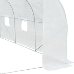 image-Outdoor Walk-In Tunnel Greenhouse Hot House with Roll-up Windows, Zippered Door, PE Cover 11.5' x 9.8' x 6.5' AS