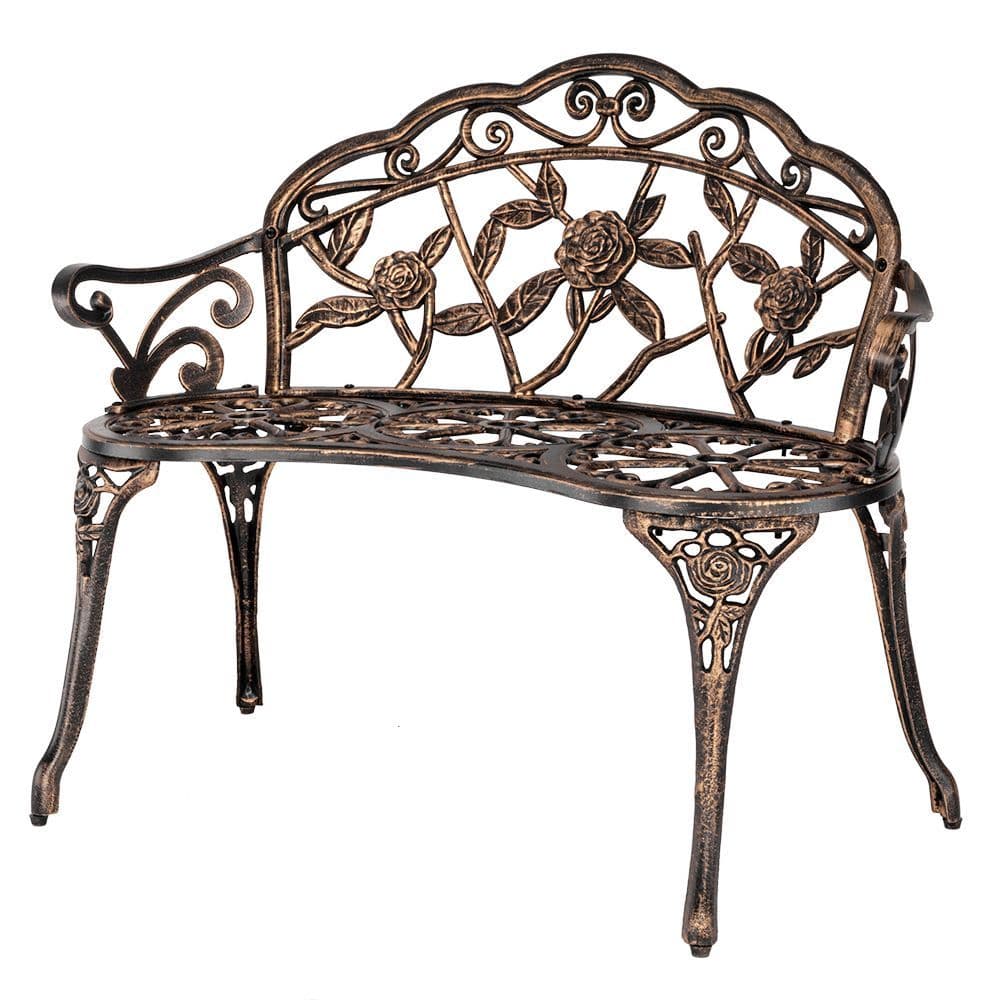 image-38.5" Cast Aluminum Outdoor Courtyard Decoration Park Leisure Rose Chair