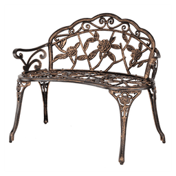 image-38.5" Cast Aluminum Outdoor Courtyard Decoration Park Leisure Rose Chair
