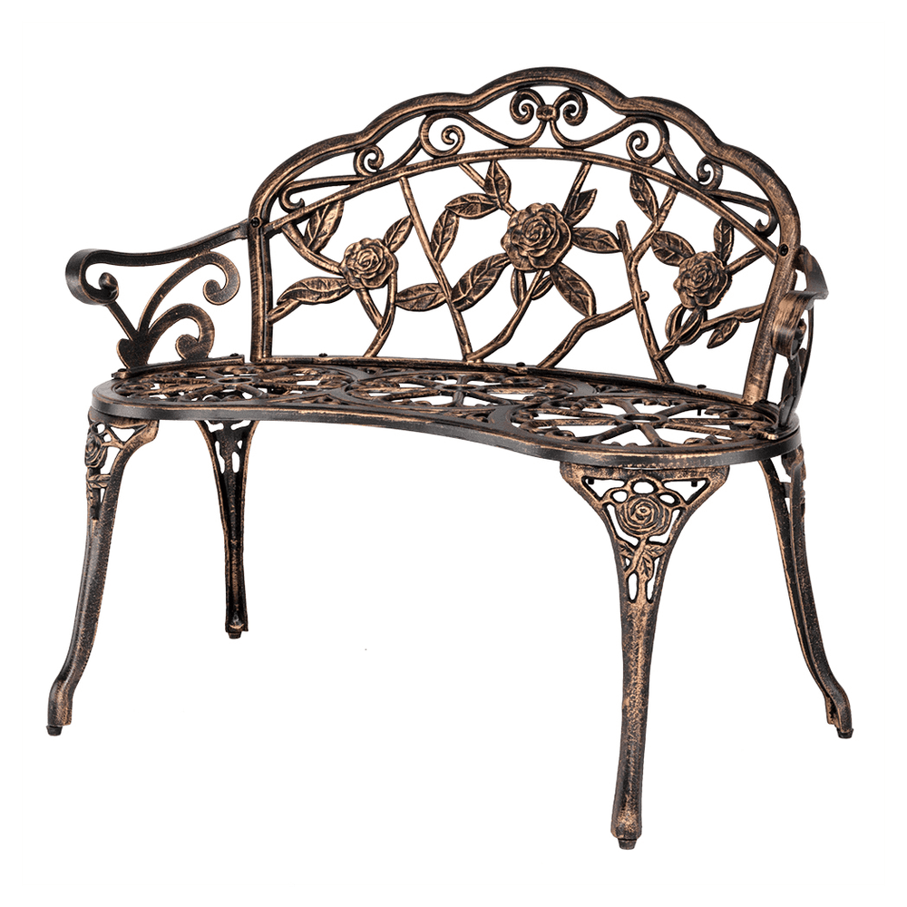 image-38.5" Cast Aluminum Outdoor Courtyard Decoration Park Leisure Rose Chair