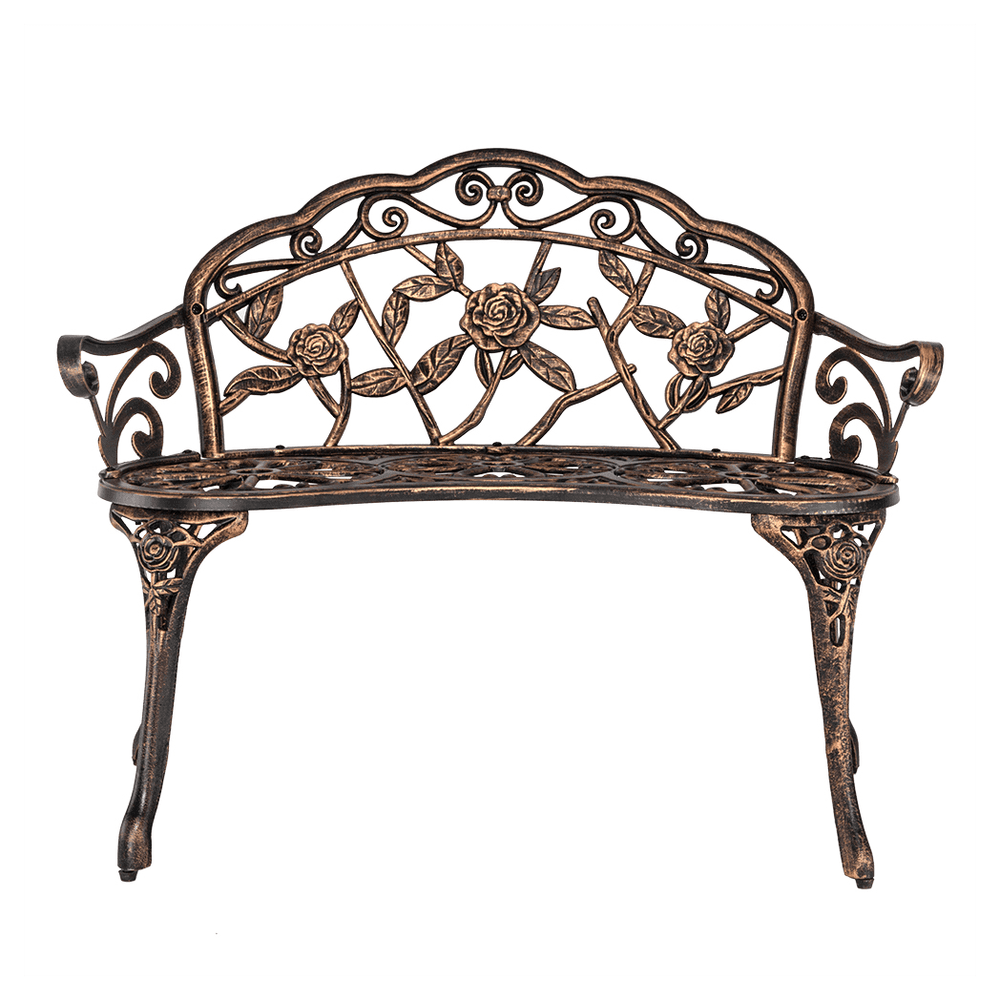 image-38.5" Cast Aluminum Outdoor Courtyard Decoration Park Leisure Rose Chair