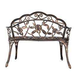 image-38.5" Cast Aluminum Outdoor Courtyard Decoration Park Leisure Rose Chair