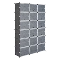 image-12-Tier Portable 72 Pair Shoe Rack Organizer 36 Grids Tower Shelf Storage Cabinet Stand Expandable for Heels, Boots, Slippers, Black