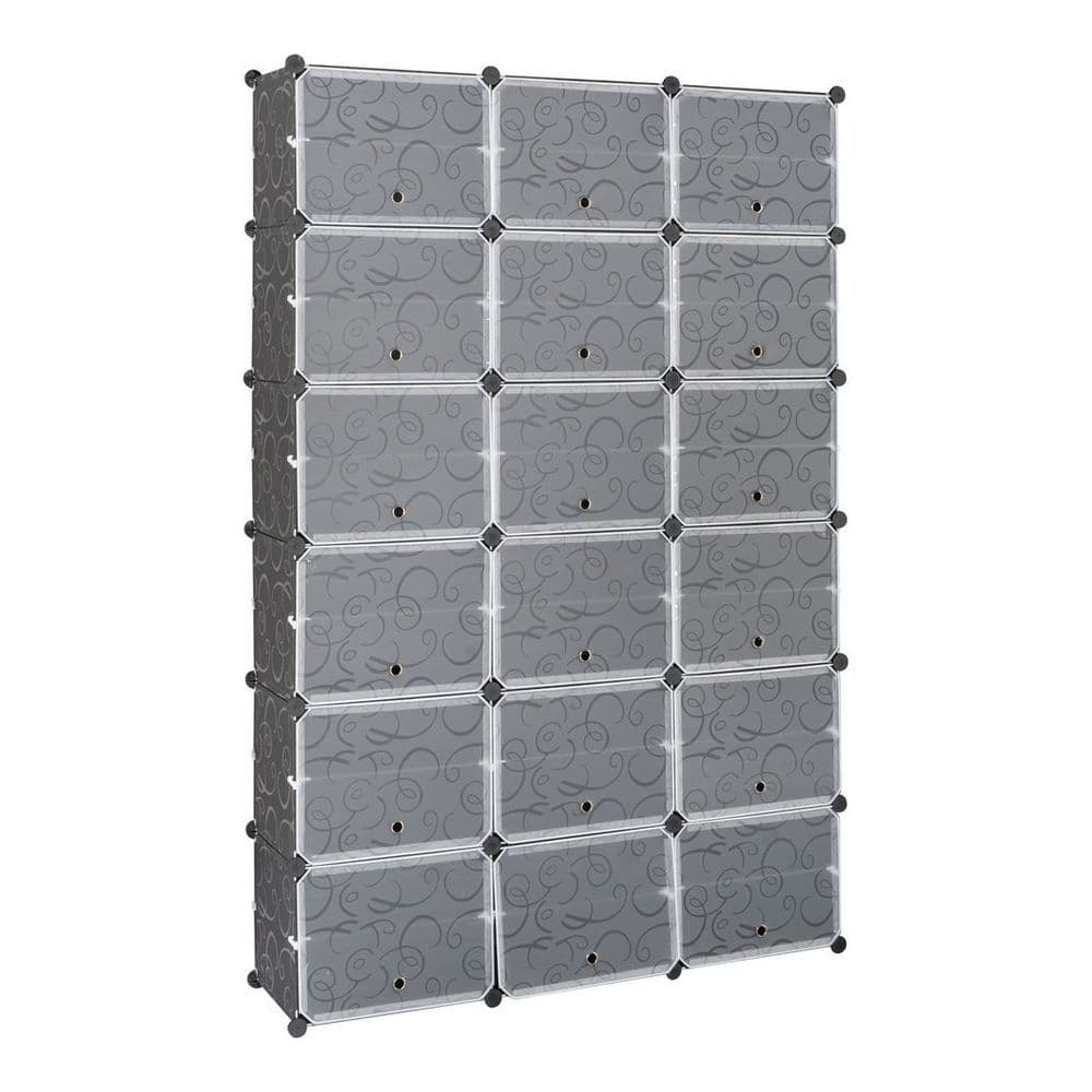 image-12-Tier Portable 72 Pair Shoe Rack Organizer 36 Grids Tower Shelf Storage Cabinet Stand Expandable for Heels, Boots, Slippers, Black