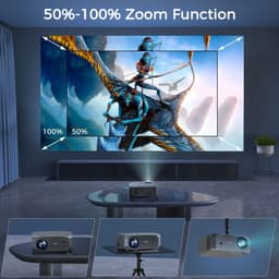 image-Projector with 5G WiFi and Bluetooth, 10000L Native 1080P Portable Outdoor Video Projector 4K Supported, Home Theater Movie Projector with Screen for Phone/PC/TV Stick/PS5(FBA仓发货,禁售亚马逊)
