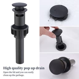 image-2-Handle 8 inch Widespread Bathroom Sink Faucet Oil Rubbed Bronze Lavatory Faucet 3 Hole 360° Swivel Spout Vanity Sink Basin Faucets with Pop Up Drain Assembly and cUPC Water Supply Hoses