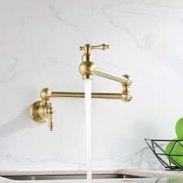 image-Folding faucet,Pot Filler Faucet Wall Mount