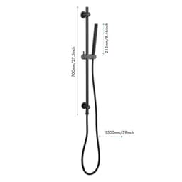 image-Eco-Performance Handheld Shower with 28-Inch Slide Bar and 59-Inch Hose