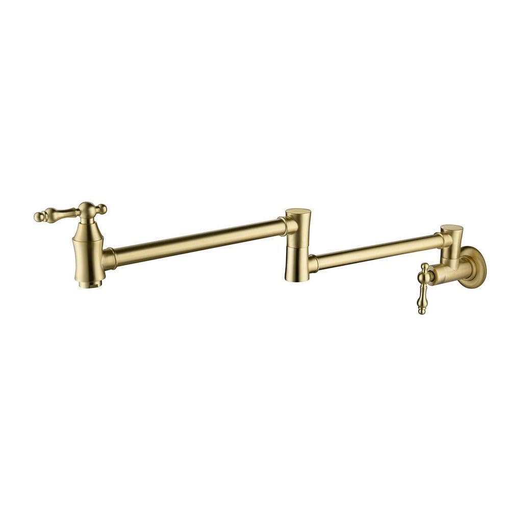image-Folding faucet,Pot Filler Faucet Wall Mount