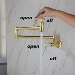 image-Folding faucet,Pot Filler Faucet Wall Mount