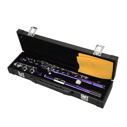 image-Cupronickel C 16 Closed Holes Concert Band Flute Purple