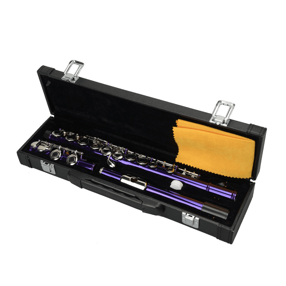 image-Cupronickel C 16 Closed Holes Concert Band Flute Purple