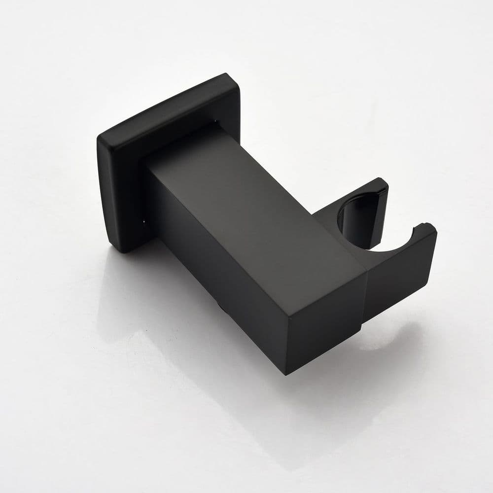 image-Matte Black Shower Set System Bathroom Luxury Rain Mixer Shower Combo Set Ceiling Mounted Rainfall Shower Head Faucet