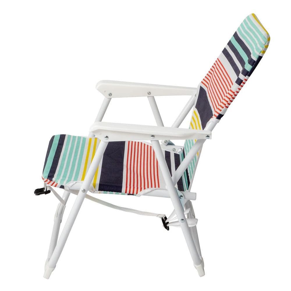 image-56*60*63cm 100kg Oxford Cloth White Iron Frame Beach Chair Color small size