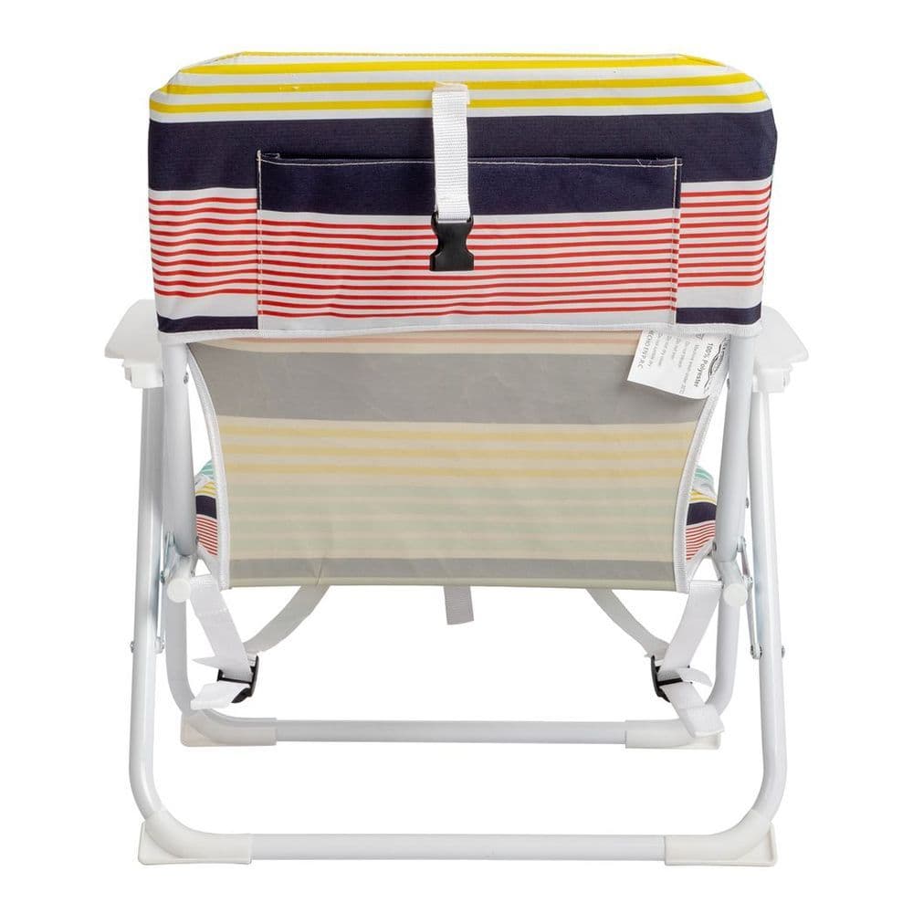 image-56*60*63cm 100kg Oxford Cloth White Iron Frame Beach Chair Color small size
