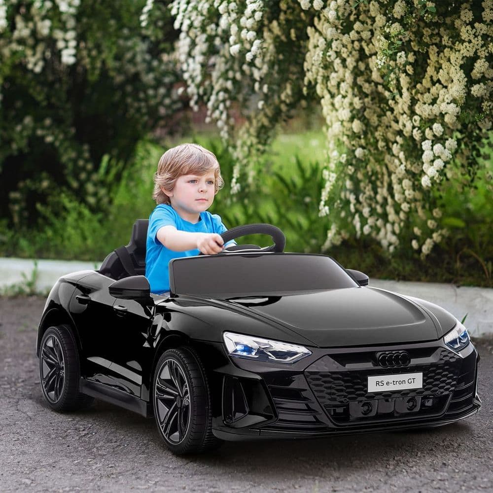 image-HOMCOM Audi RS e-tron GT Licensed 12V Kids Electric Ride on W/ Remote, Black