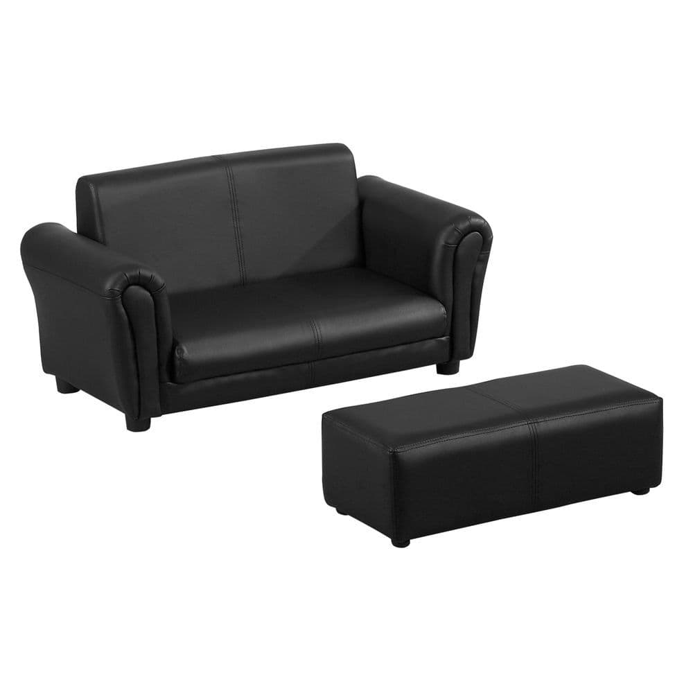 image-Kids Childrens Sofa Set 2 Seater Seat Furniture Armchair Boys Girls Footstool