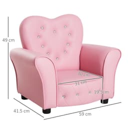 image-Kids Toddler Sofa Children Armchair Seating Chair Relax Girl Princess Pink