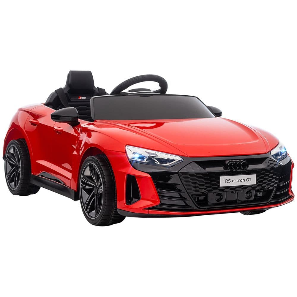 image-Audi RS e-tron GT Licensed 12V Kids Electric Car W/ Remote Horn Music, Red