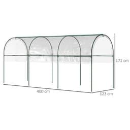 image-Outsunny Tomato Greenhouse with Top Tap, Pointed Bottom and Guy Ropes, Clear