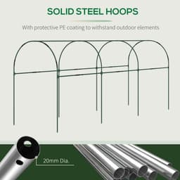image-Outsunny Tomato Greenhouse with Top Tap, Pointed Bottom and Guy Ropes, Clear