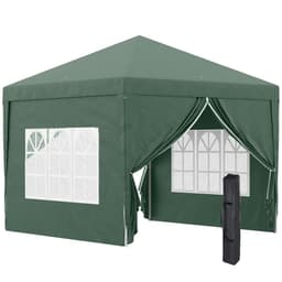 image-Outsunny 3mx3m Pop Up Gazebo Party Tent Canopy Marquee with Storage Bag Green