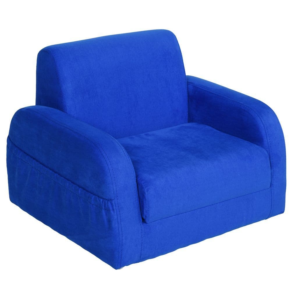 image-2 In 1 Kids Sofa Armchair Chair Fold Out Flip Open Baby Bed Couch Toddler Sofa