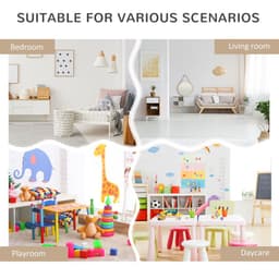 image-Children's Bookcase, Toy Organiser w/ Wheels, for Bedroom - White